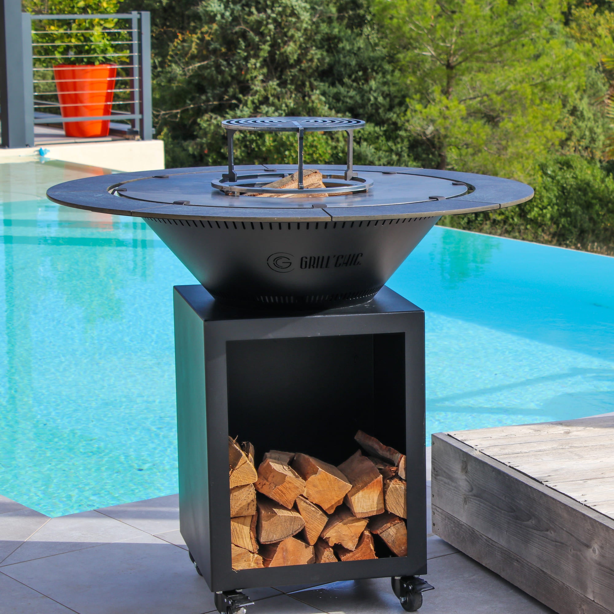 Brasero acier double cuve - Le Classique