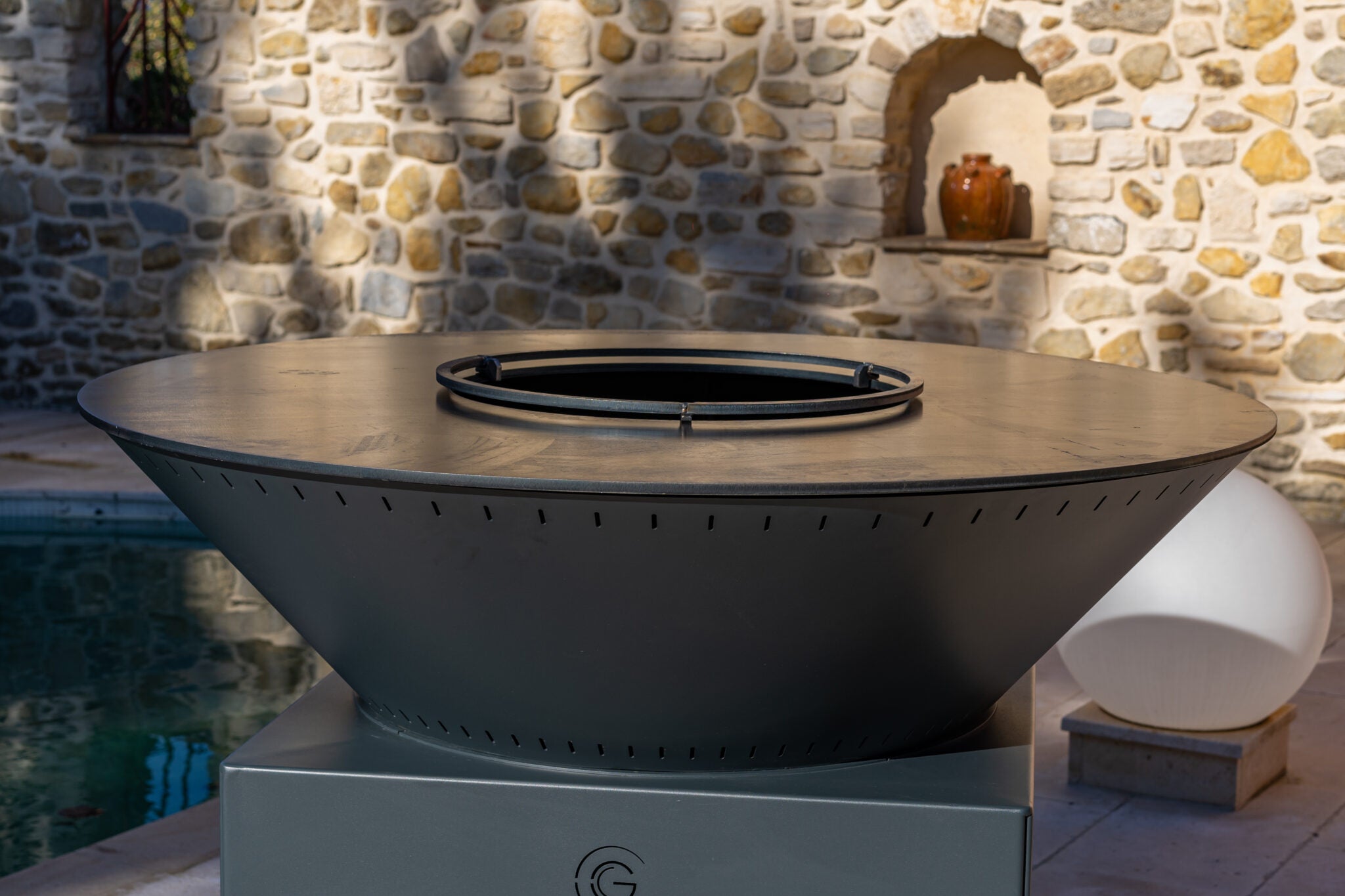 Brasero aluminium double cuve - Festif Pool